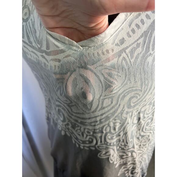 Athleta tunic white burnout paisley V neck active top ombre - Picture 6 of 12